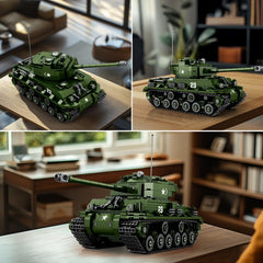 Reobrix M4A3E8 tank gun barrel raise-lower for dynamic posing