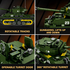 Reobrix tank tracks move smoothly for authentic operation