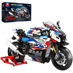 Reobrix motorcycle 1000 RR kit in progress showing precise scale details for builders