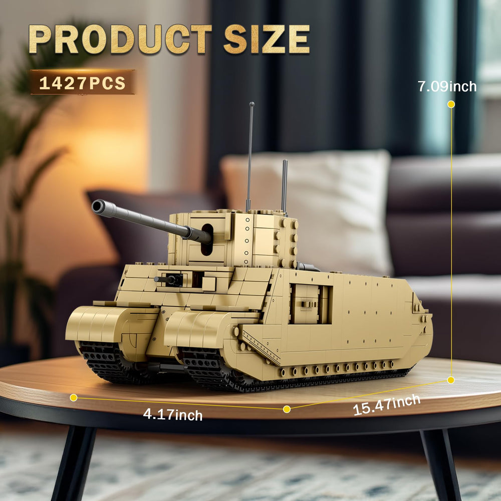 Reobrix TOG2 tank building set assembly instructions highlight precise steps.