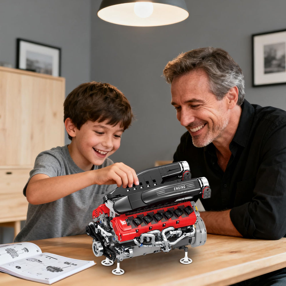 Reobrix V12 engine model premium construction for durable display