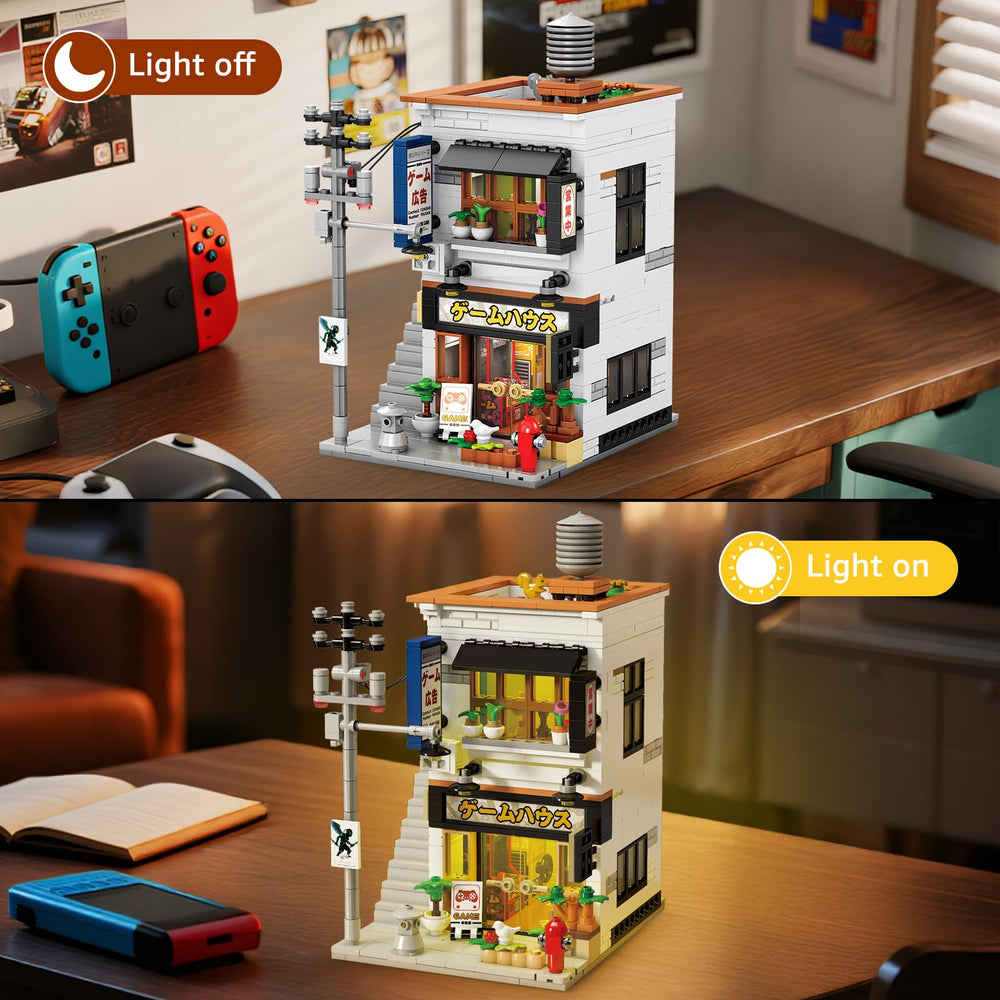 Reobrix vending machines and decor add charming street arcade atmosphere