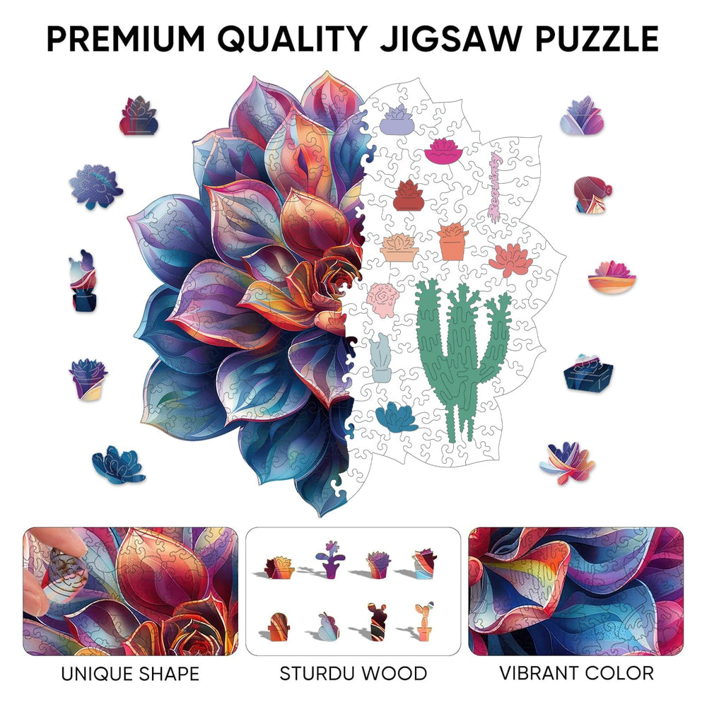 Reouinty adult laser-cut wooden puzzle with precise interlocks for a challenge.