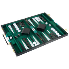 RERIVER backgammon green velvet playing field for smooth play.
