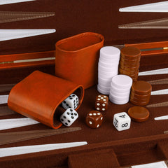 RERIVER Backgammon Set includes regular dice and doubling die