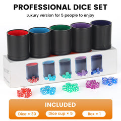 RERIVER dice cups with black leather exterior for durable, stylish gaming