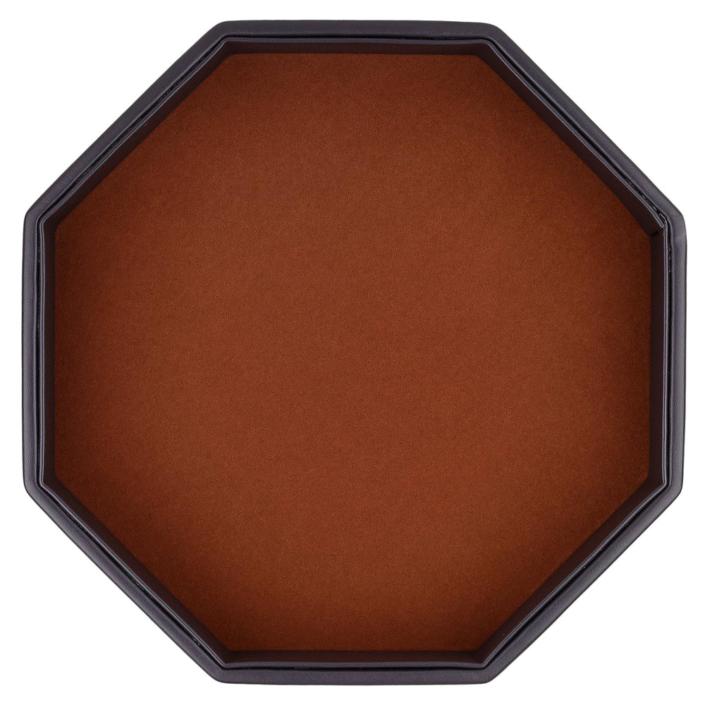 RERIVER dice tray exterior in PU leather for durable, stylish rolling sessions.