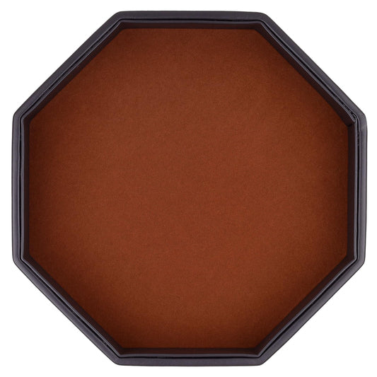 RERIVER dice tray exterior in PU leather for durable, stylish rolling sessions.