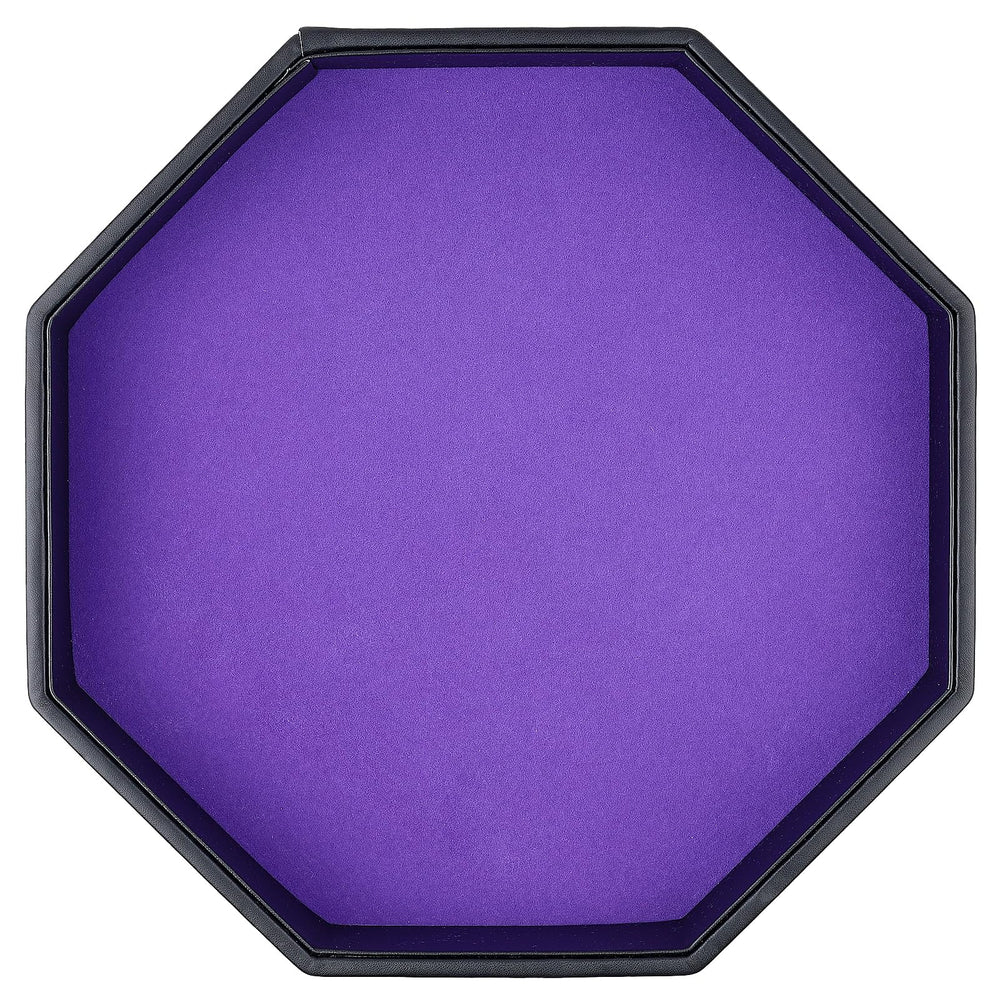 RERIVER dice tray purple PU leather exterior protects tables with style