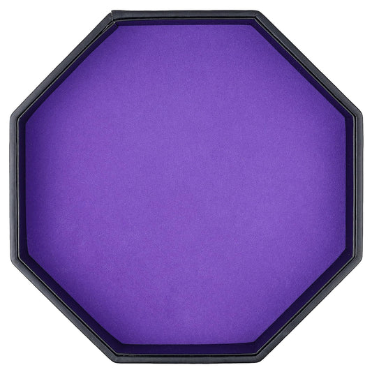 RERIVER dice tray purple PU leather exterior protects tables with style