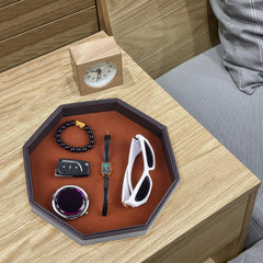 RERIVER tray doubles as small-item storage when not in use.