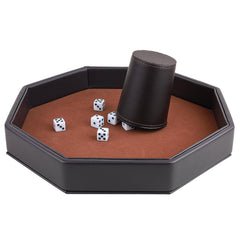 RERIVER tray with thick sides keeps dice contained on the surface.
