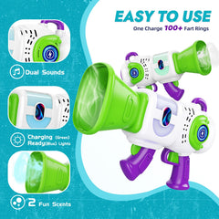 Resosese Fart Gun color-changing lights heighten visual excitement.