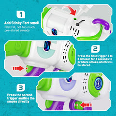 Resosese Fart Gun dual-grip design fits small hands.