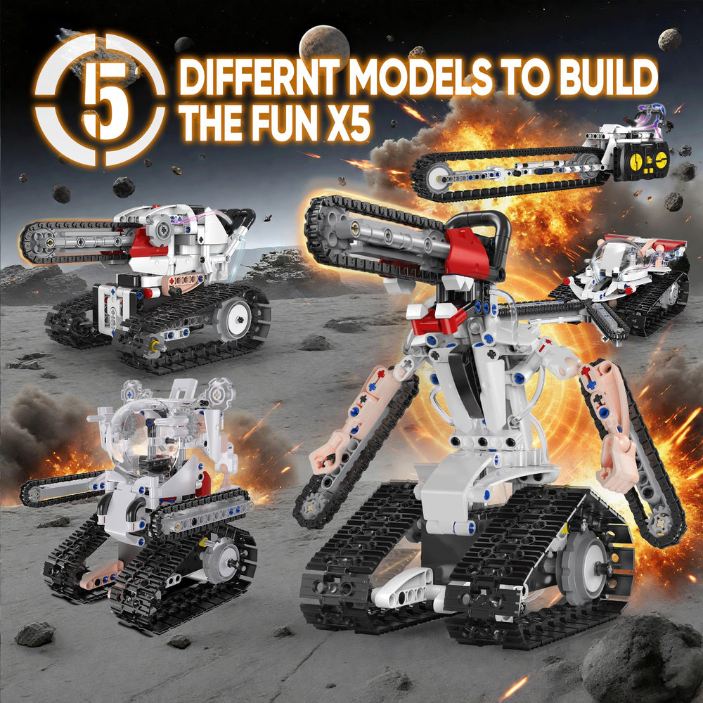 Resosese space chainsaw robot build kit for imaginative space-themed problem solving.