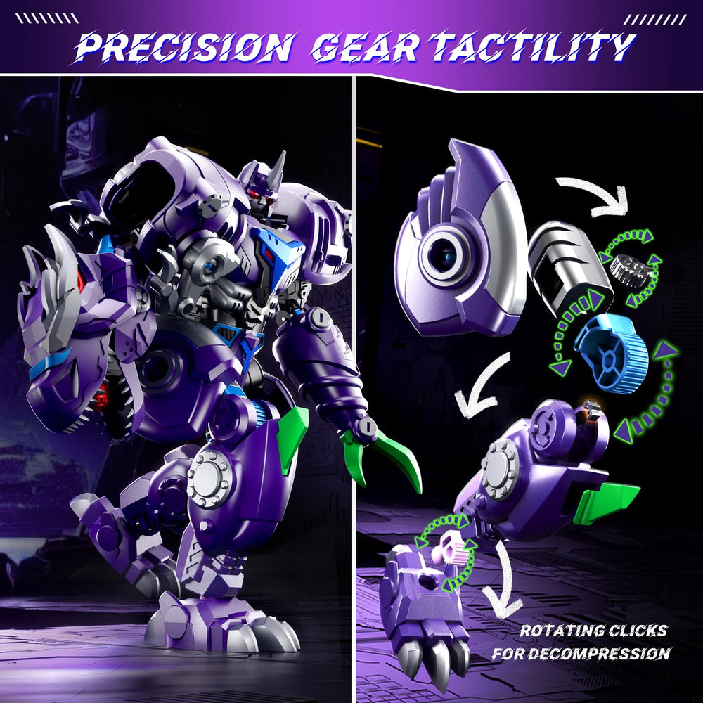 Resosese alloy-frame design visible on a sturdy transforming toy
