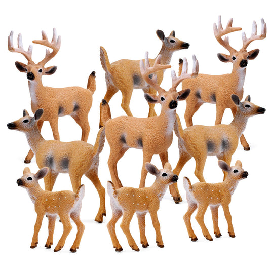 RESTCLOUD deer figurines buck with lifelike detail, ideal for cake toppers and display.
