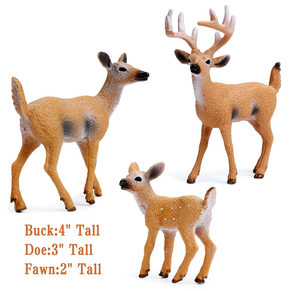 RESTCLOUD deer figurines doe shows graceful pose, perfect for diorama scenes.