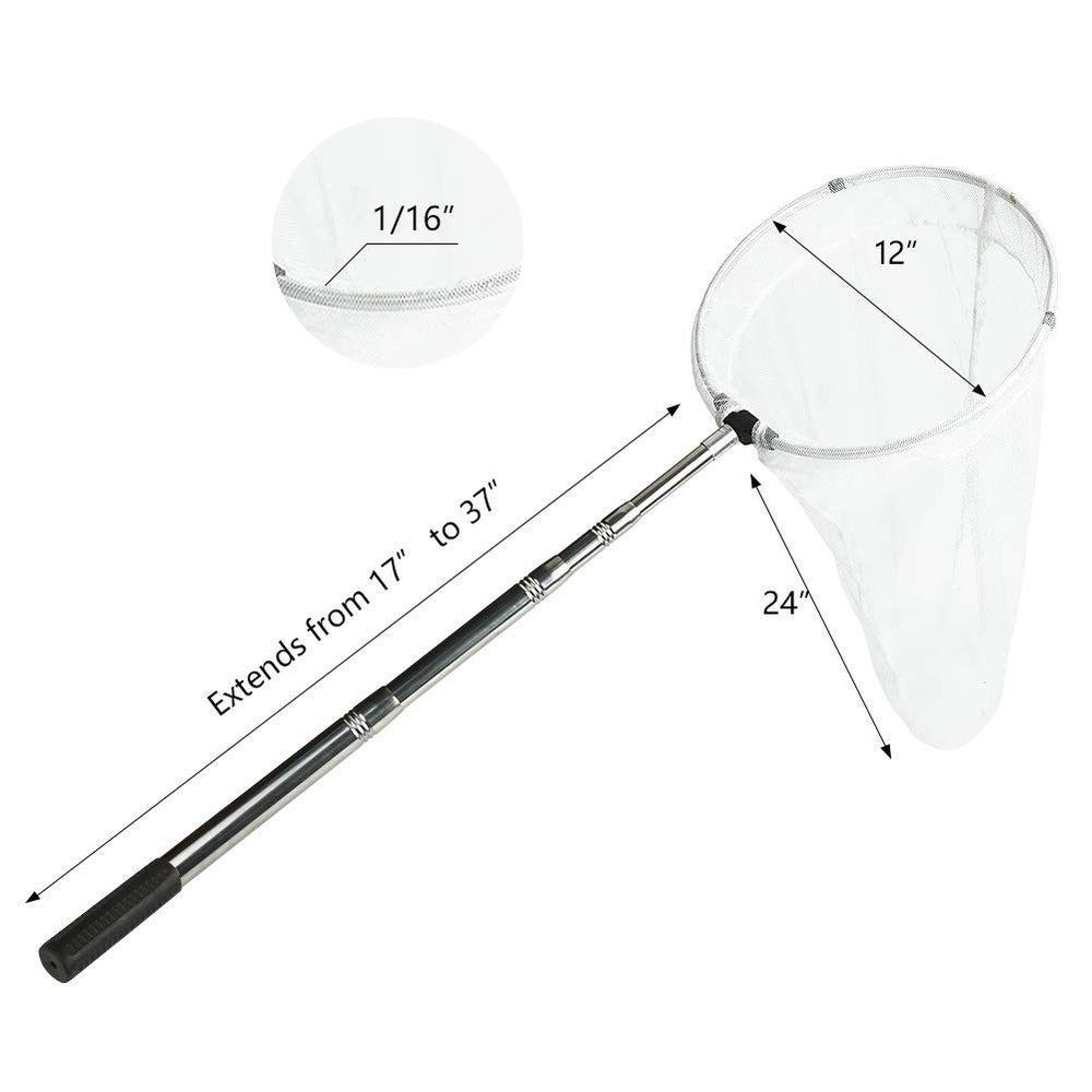 RESTCLOUD net handle extends to 38 inches for comfortable use