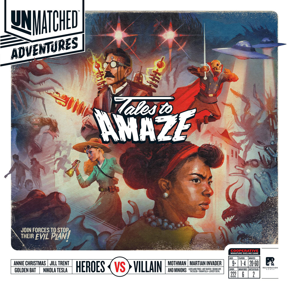 Restoration Games Unmatched Adventures Annie Christmas miniature for thrilling team play.