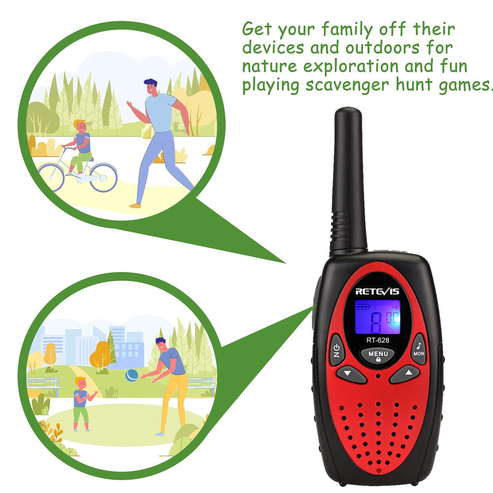 Retevis RT628 durable ABS+PC shell withstands daily kid use.