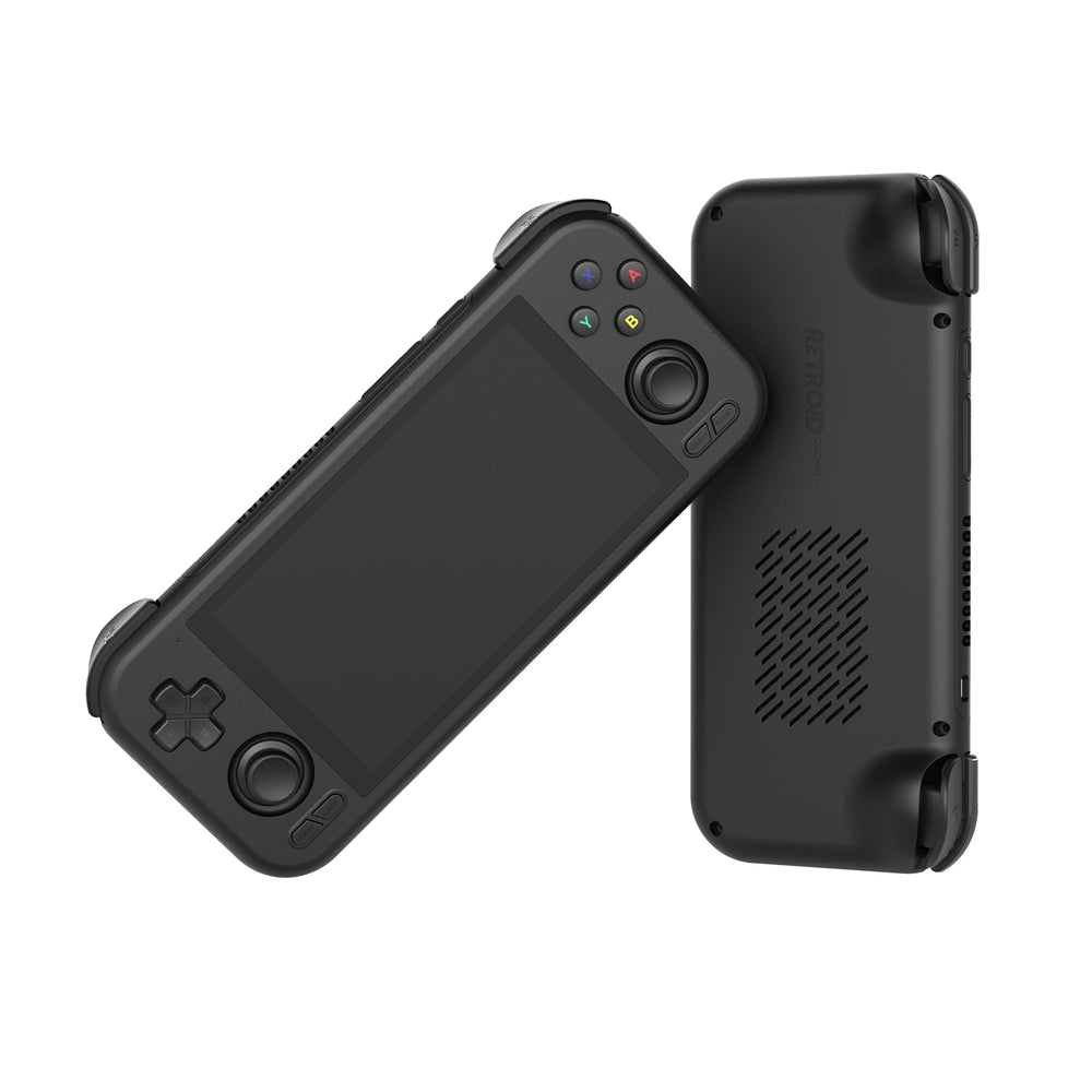 Retroid Pocket 4 Pro front view shows a 4.7-inch display for handheld gaming