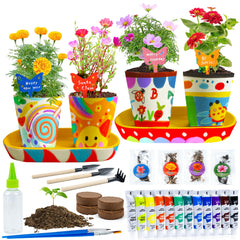 RGBDOT Kids Gardening Set four pots for imaginative painting and personal art.