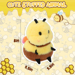 RHHSSE Chubby Smiling Bee Plush side view shows its huggable silhouette.