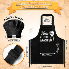 R HORSE black kid apron for cooking and baking with easy cleanup