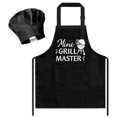 R HORSE kid apron and chef hat set with adjustable fit for growing children