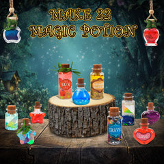 Rhybor glow-in-the-dark potions lighting up after dusk during playtime.