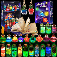 Rhybor Magic Potion Kit display box shows glowing bottles for imaginative play.