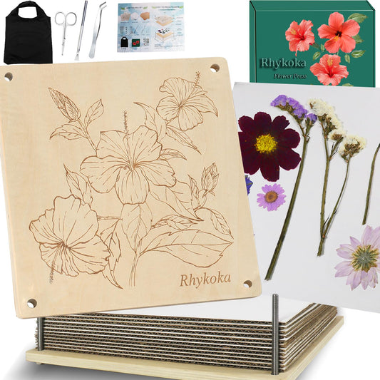 Rhykoka large flower press ready for big blooms with 11x11 inch surface