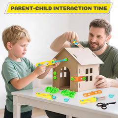Cut-resistant gloves plus child-safe teeth support gentle cutting.