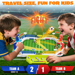 RIANEAN mini soccer board game handles and flippers in action.