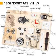 RIANEAN Busy Board zippers help kids practice opening and closing while learning