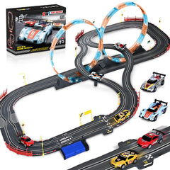 RIANEAN slot car track overpass with dual lanes for high-speed play
