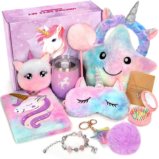 RIANEAN unicorn gifts box showing a colorful, gift-ready unicorn bundle for birthdays