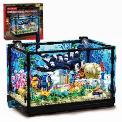 RiceBlock fish tank ocean scene showing a vibrant ocean diorama for STEM learning
