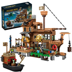 RiceBlock pirate ship assembly scene sparks creativity and hands-on play