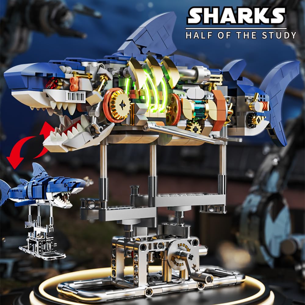 RiceBlock shark model with lifelike movements enhances interactive building