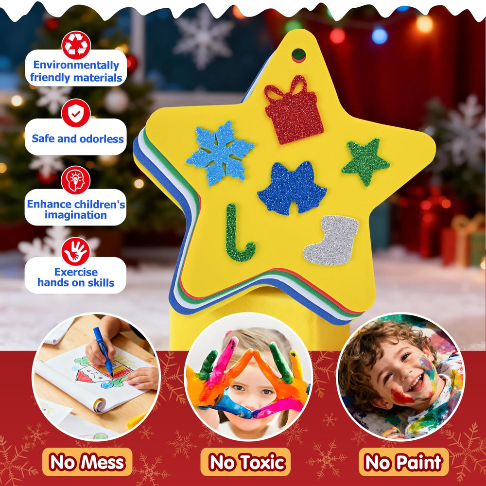 RICEDUO Christmas ball foam sticker for durable holiday crafts.