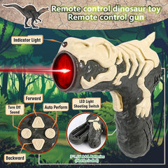 Richgv Spinosaurus roars with a blue mouth light for dramatic moments