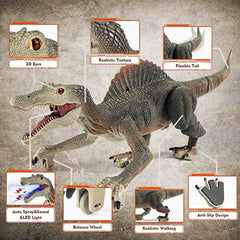Richgv Spinosaurus sprays mist for a lifelike prehistoric display