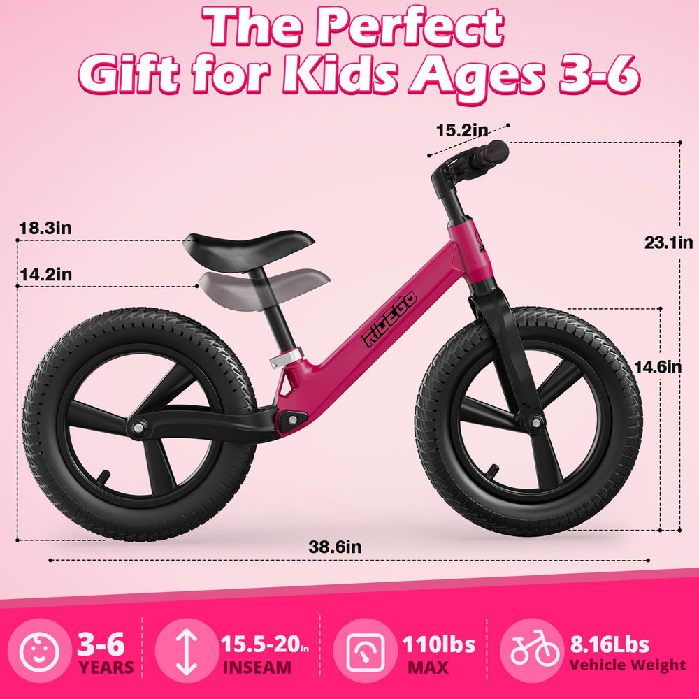 Ridego non-slip handlebars improve grip for secure steering.