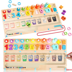 Rideomon 3 in 1 Montessori color maze aids color sorting and counting.