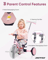 RIDYEE ultra-comfy seat with harness supports secure, comfortable rides for toddlers