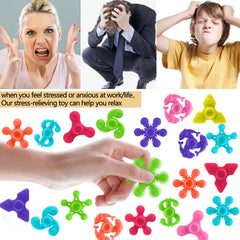 Durable plastic Riferg spinner with rounded edges protects fingers during play