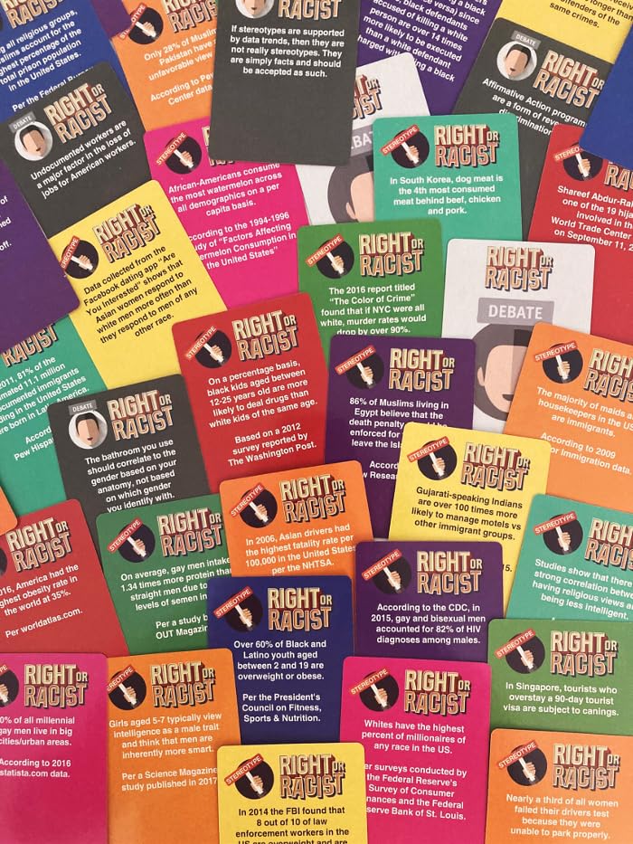 Right Or Racist Vol 2 debate cards promote playful discussion.