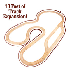 Right Track Toys curved switch track enables dynamic route changes